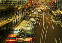 城市摄影：抽象的叠印街道