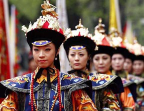 北京现清代女性祭蚕盛典