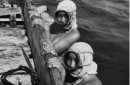 日本海女半裸工作照