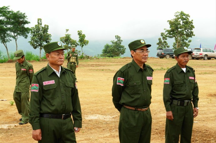 缅甸佤邦总司令训话了