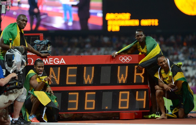 牙买加打破男子百米接力世界纪录成功卫冕
