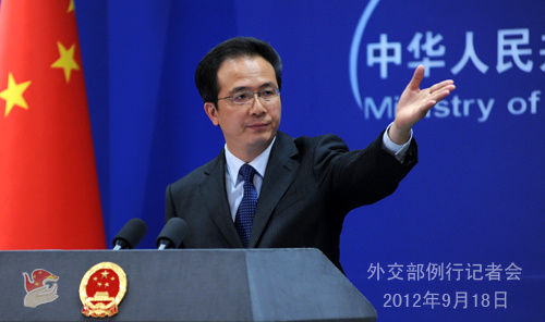 外交部发言人洪磊18日在记者会上