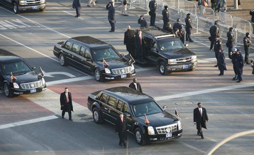 各国元首座驾比拼:奥巴马凯迪拉克帝威防弹车