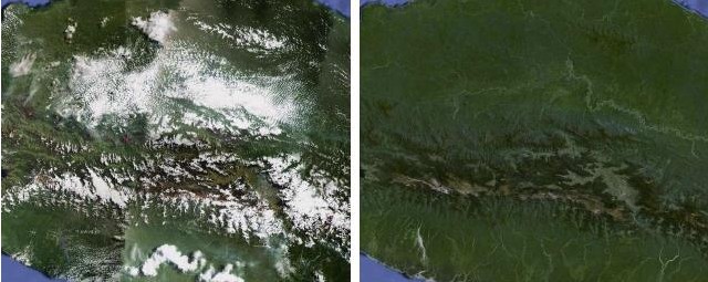 谷歌地图升级卫星图像 去除云层覆盖(图)