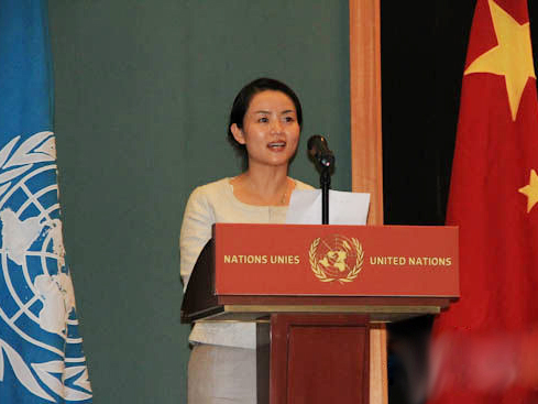 云南省委宣传部副部长李茜在联合国云南电影