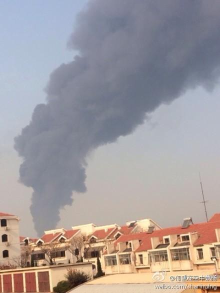 山东省青岛开发区管线泄漏爆燃已造成22人死