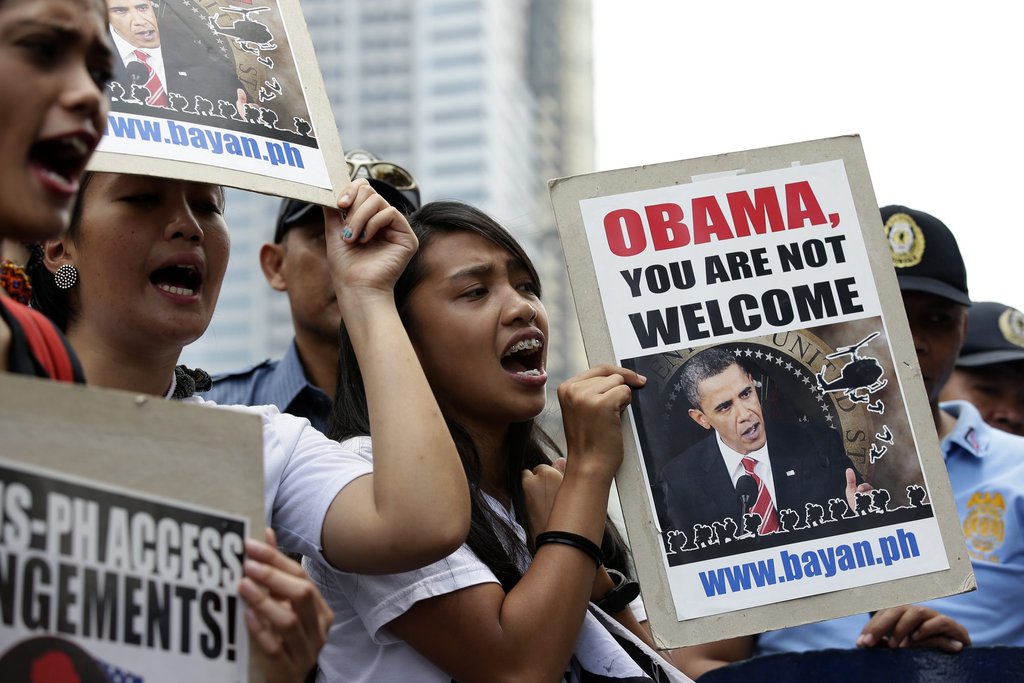 菲律宾学生举行反美集会 抗议两国扩大国防合