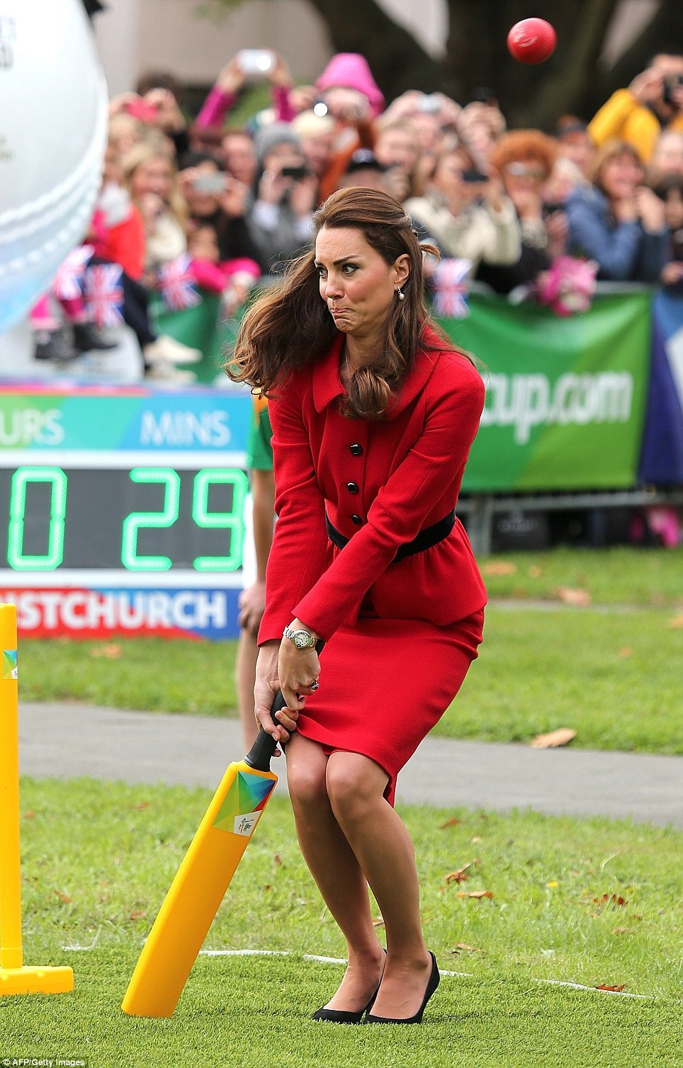 凯特王妃和威廉王子在新西兰参加板球世界杯预