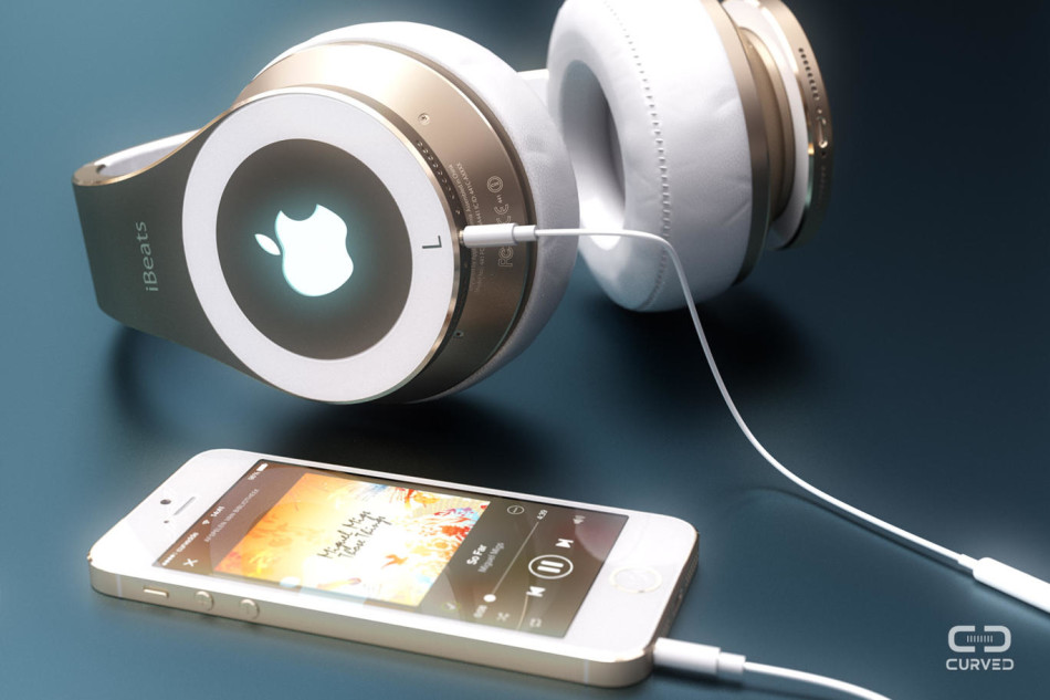 高调土豪金:苹果Beats耳机概念设计