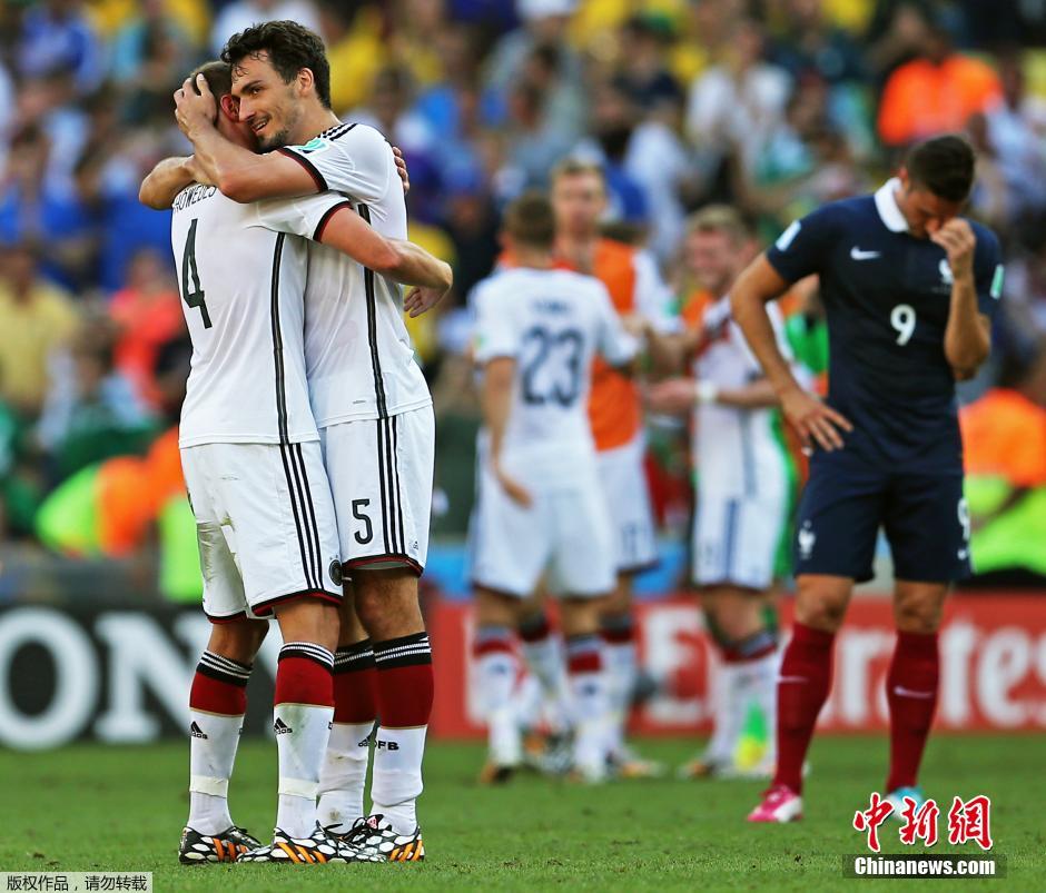 德国1-0法国 连续4届世界杯闯进4强(高清组图