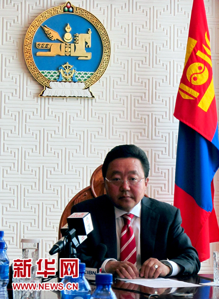 蒙古国总统：愿进一步提升与中国战略伙伴关系水平