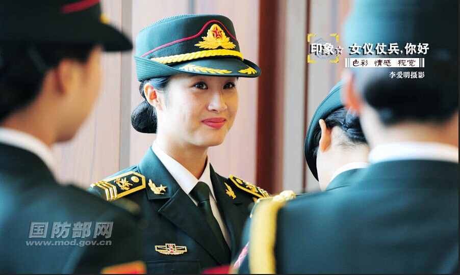 中国军方公开女仪仗兵写真照:女仪仗兵,你好!