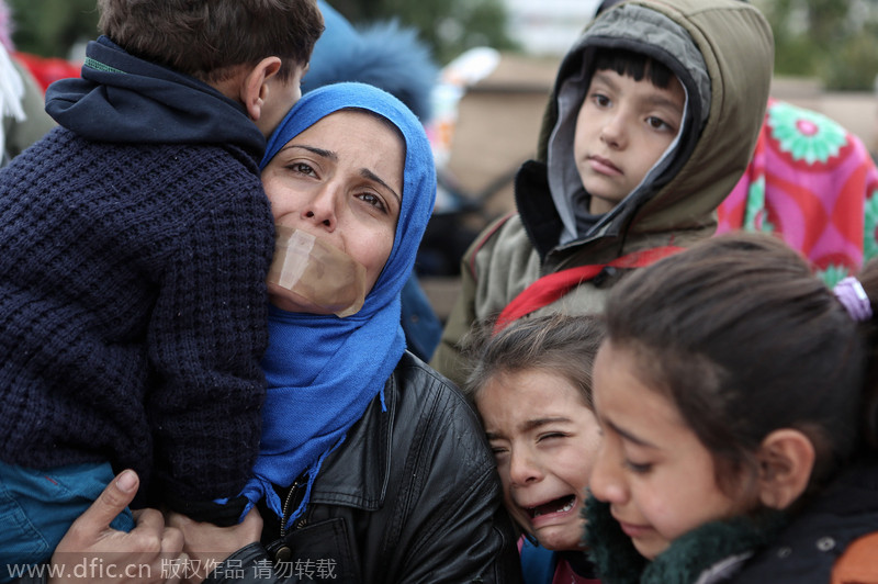 叙利亚难民于雅典绝食示威 要求希腊给予庇护