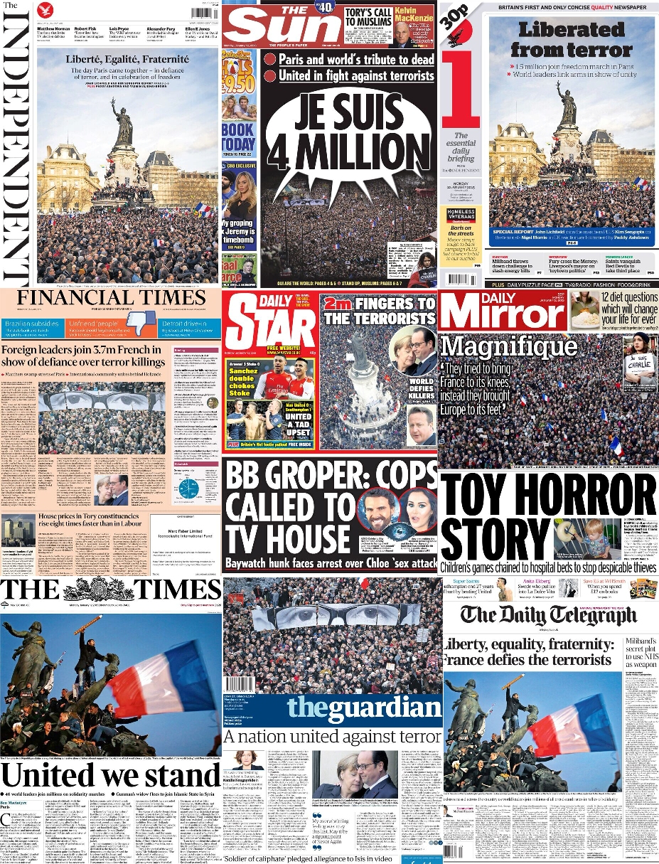 巴黎恐怖案震撼欧洲神经 英国与法国同仇敌忾