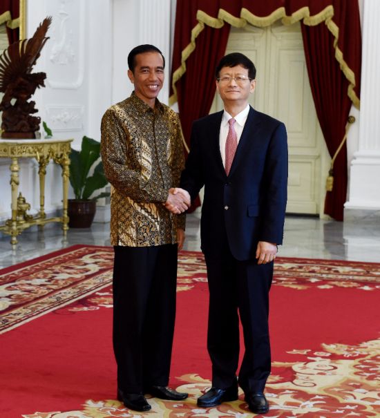 印尼总统佐科会见孟建柱