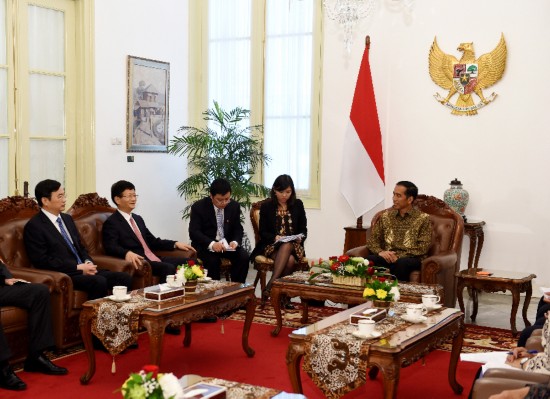 印尼总统佐科会见孟建柱