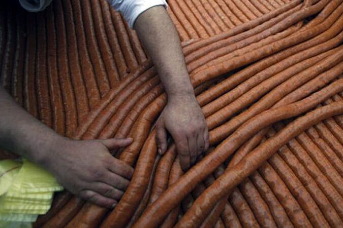 塞尔维亚现世界最长香肠 长度超2000米