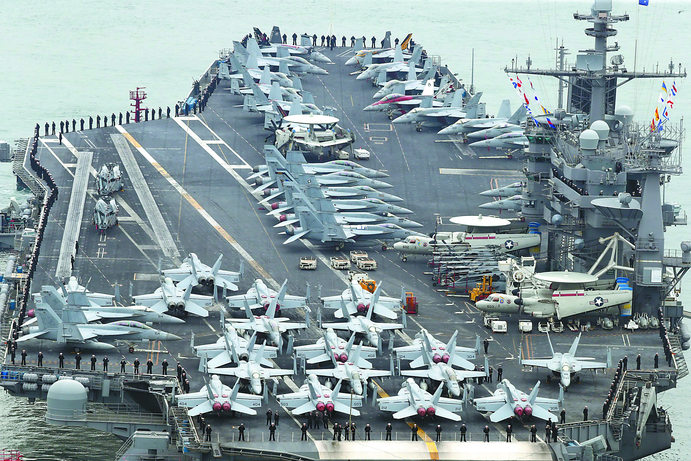 壁紙 空母、USSハリーS.トルーマンCVN75、海、航空機 2560x1600 HD 無料のデスクトップの背景, 画像