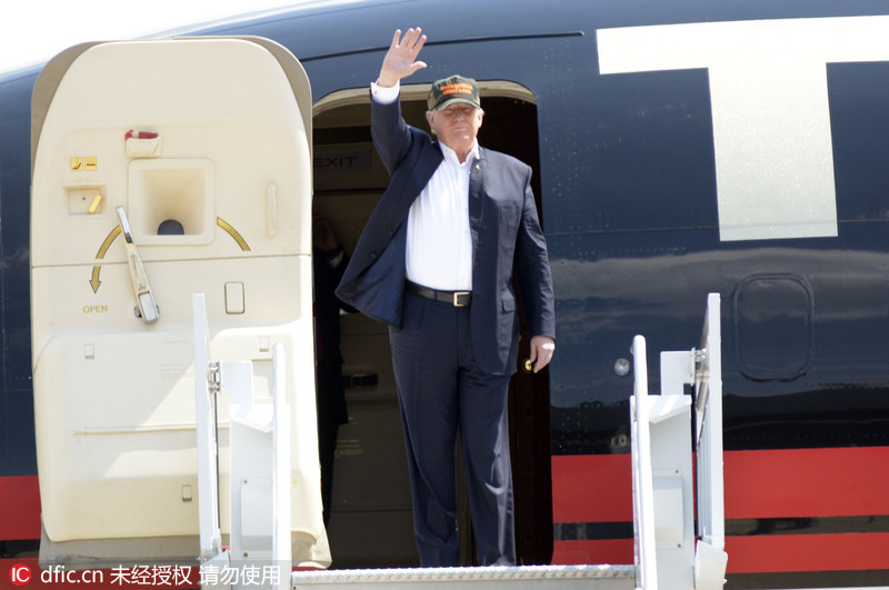 美国总统候选人特朗普私人客机竞选 成本1亿美元