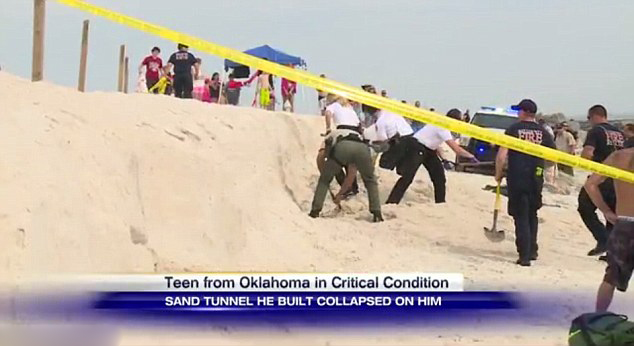 悲惨！美17岁少年沙滩挖隧道 不幸遭掩埋身亡