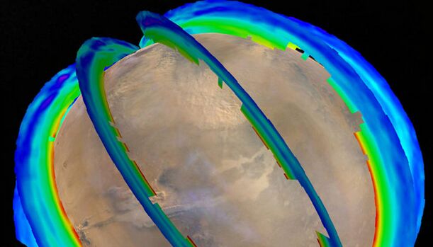 惊叹！NASA公布火星表面巨大沙尘暴图片
