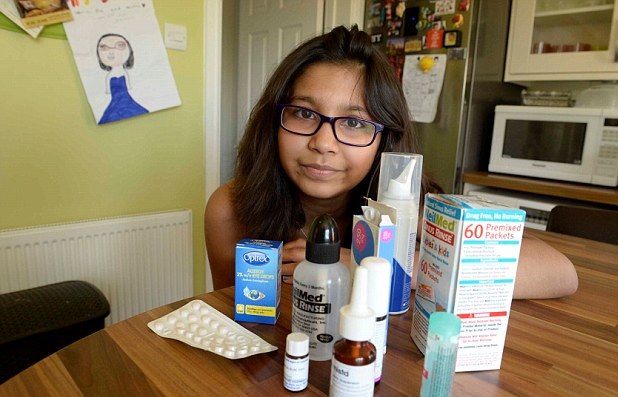 英9岁女孩患怪病 一天打喷嚏8000余次