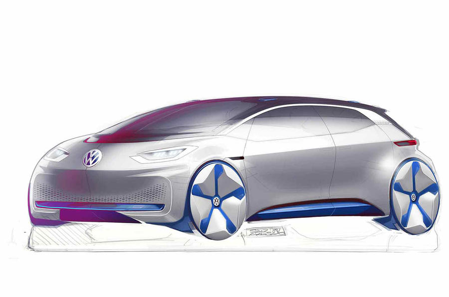 大众全新电动汽车设计图公布 未来感设计