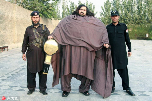 巴基斯坦870斤男子欲持续增重成世界大力神