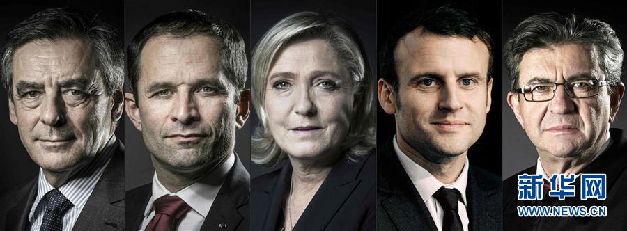 法国举行总统选举候选人首次电视辩论(组图)_