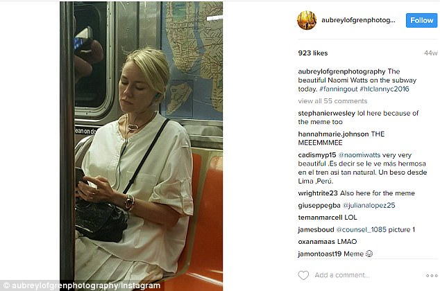 澳女星在地铁上与粉丝互相偷拍晒图引网友关注