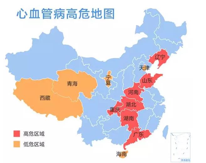 中国心血管病死亡地图发布 看看你的家乡上榜