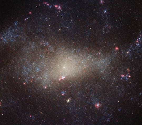 哈勃太空望远镜拍摄到隐藏在猎犬座中的星系