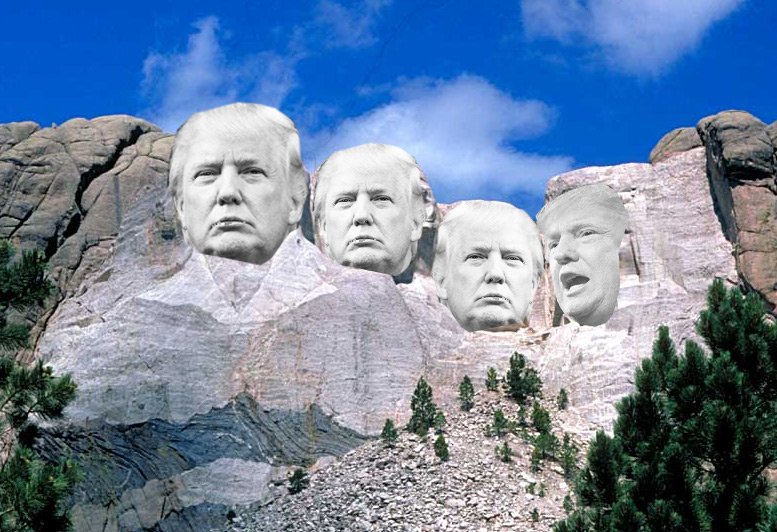 特朗普登上美国总统雕像山,却是以这样一种形