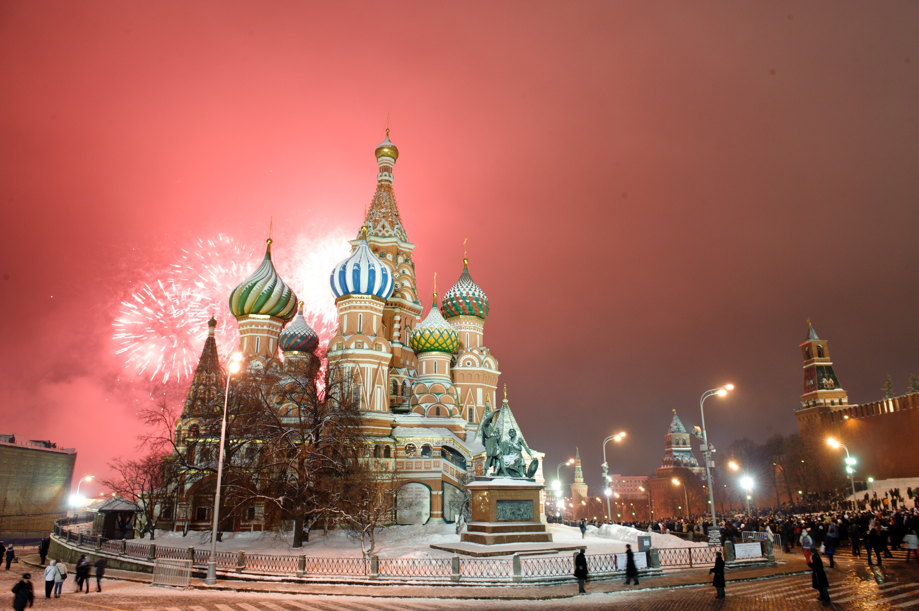 壁纸 莫斯科，俄罗斯，城市夜，克里姆林宫，河，灯 3840x2160 UHD 4K 高清壁纸, 图片, 照片