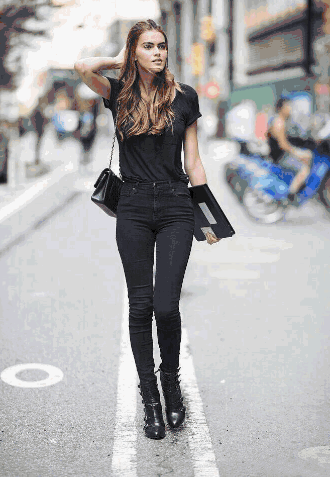 看了这些模特们的身材,标准的九头身比例,简直是胸部以下全是腿!