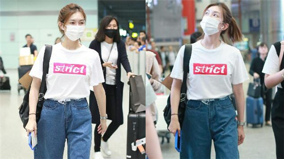 江疏影回京获粉丝接机开心