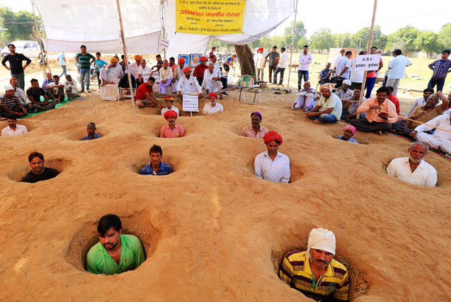 环球图片一周精选 印度农民“花式”抗议