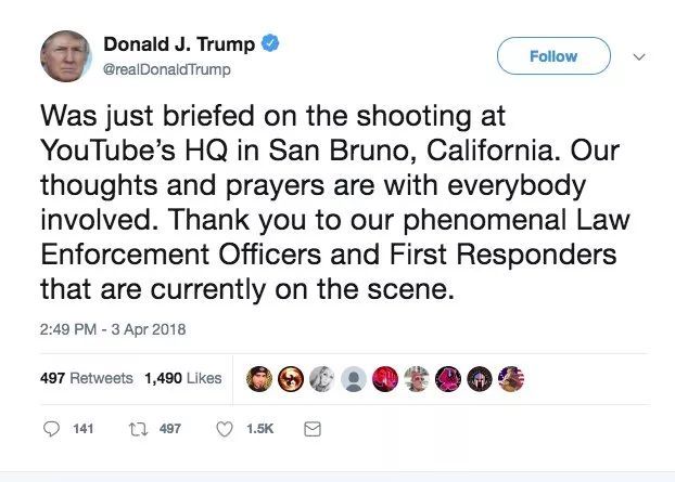 YouTube总部遭枪击 女嫌犯枪杀男友后已自尽