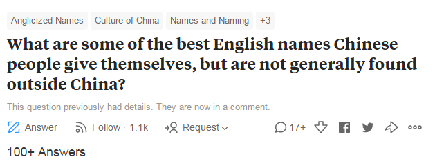 老外崩溃:你们中国人起的英文名,快把我们吓死