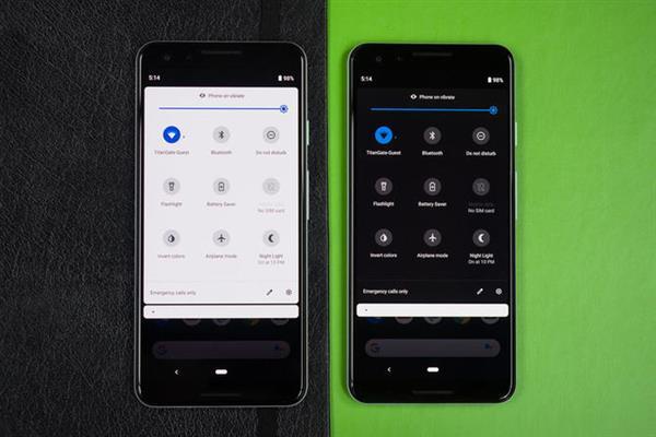 Android Q黑暗模式：节省高达50％的电量