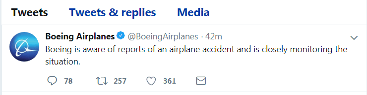 埃塞俄比亚航空公司一架载有157人的客机坠毁 机上没有生还者