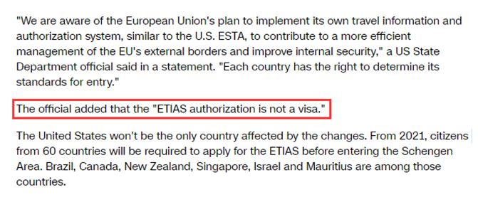 CNN纠正：欧盟没取消美国免签，但两年后确实要新手续……