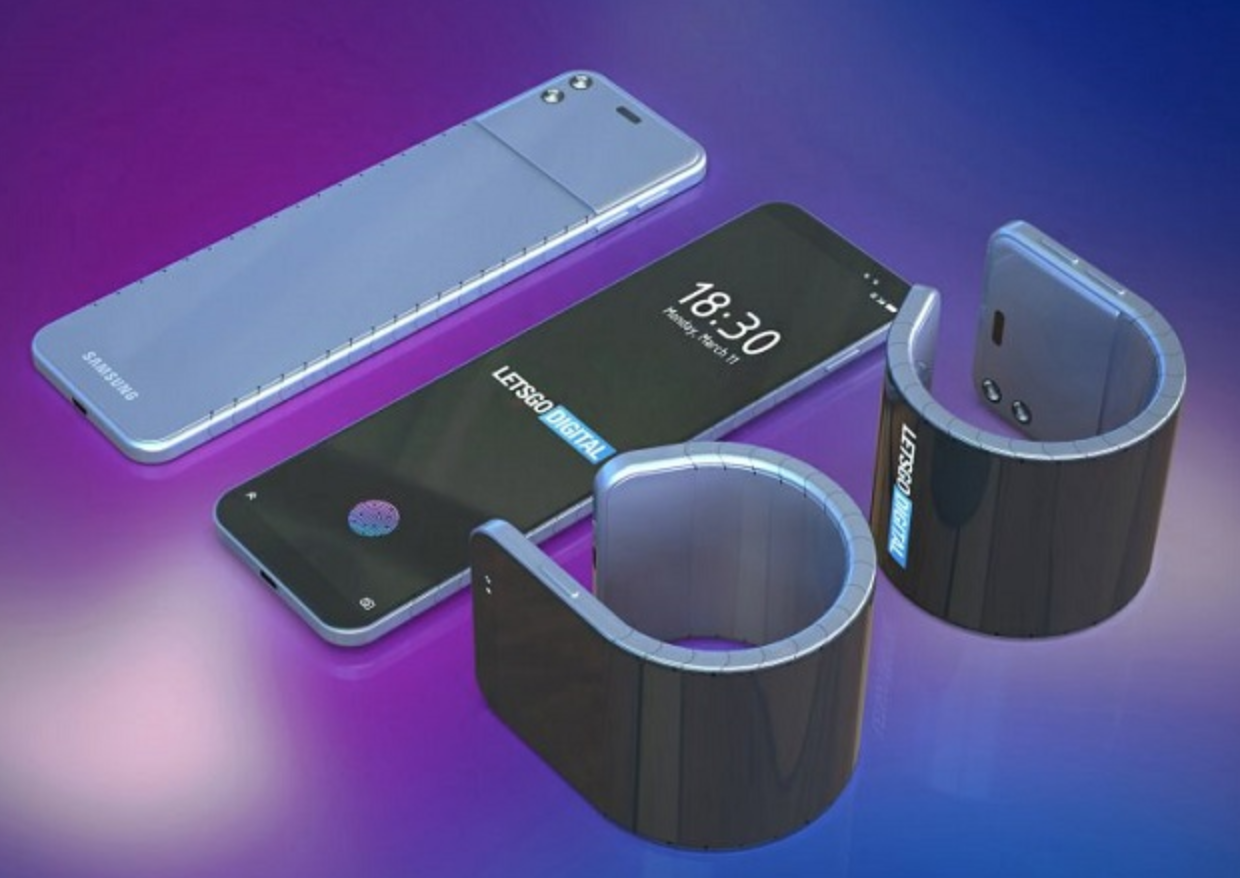 三星手机变身智能腕表：又一外翻柔性屏专利曝光