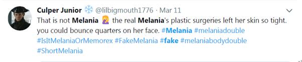 美国第一夫人梅拉尼娅竟然有替身？特朗普推特愤怒回应