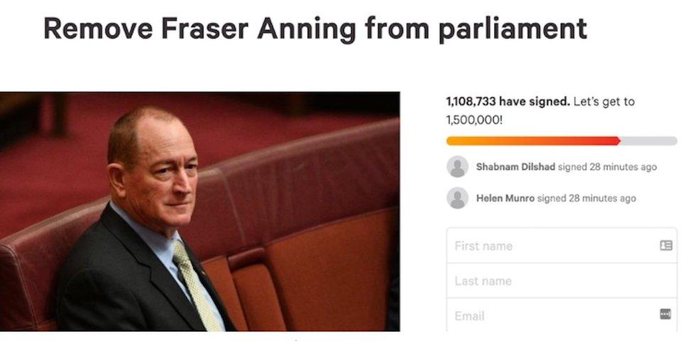 澳议员将枪击案归咎于移民被砸蛋 百万民众请愿将他革职