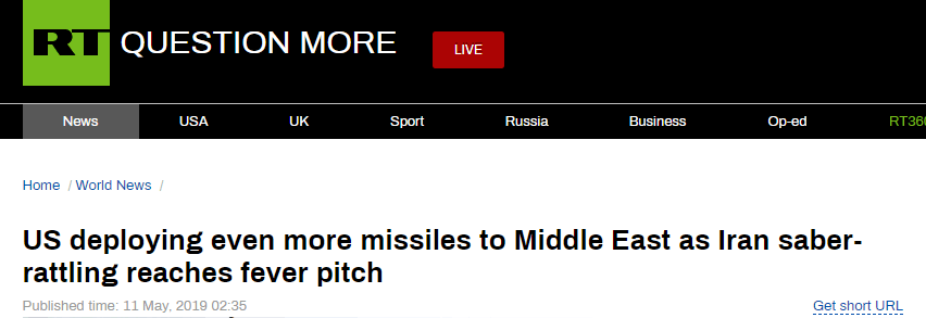 美国向中东增派爱国者导弹，声称“防御性行动”