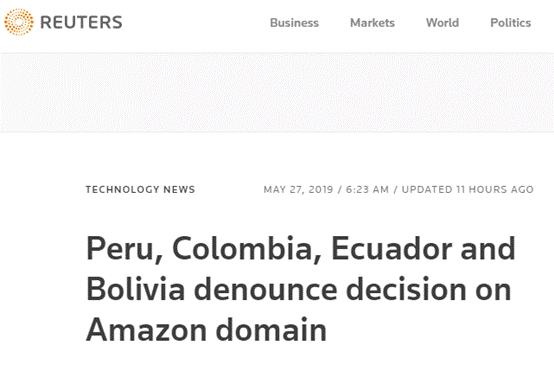 亚马逊想独占“亚马逊”域名？亚马逊河流域5国谴责