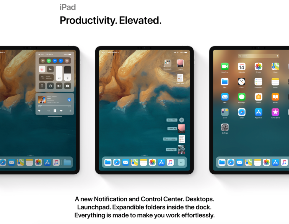 iOS 13概念图集欣赏：iPad桌面更接近Mac