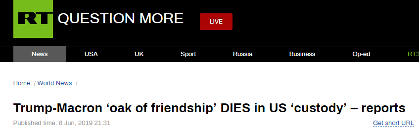 法媒：特朗普和马克龙的“友谊之树”，在美国“监护”下死了