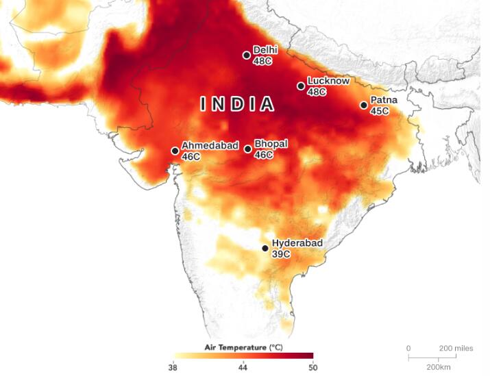 热浪炙烤印度致超百人死亡，CNN：该国大部分地区恐因过热而不宜居